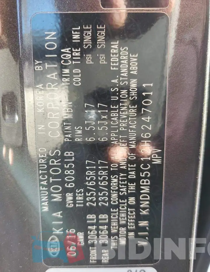 KNDMB5C12H6247011 Photo# 13