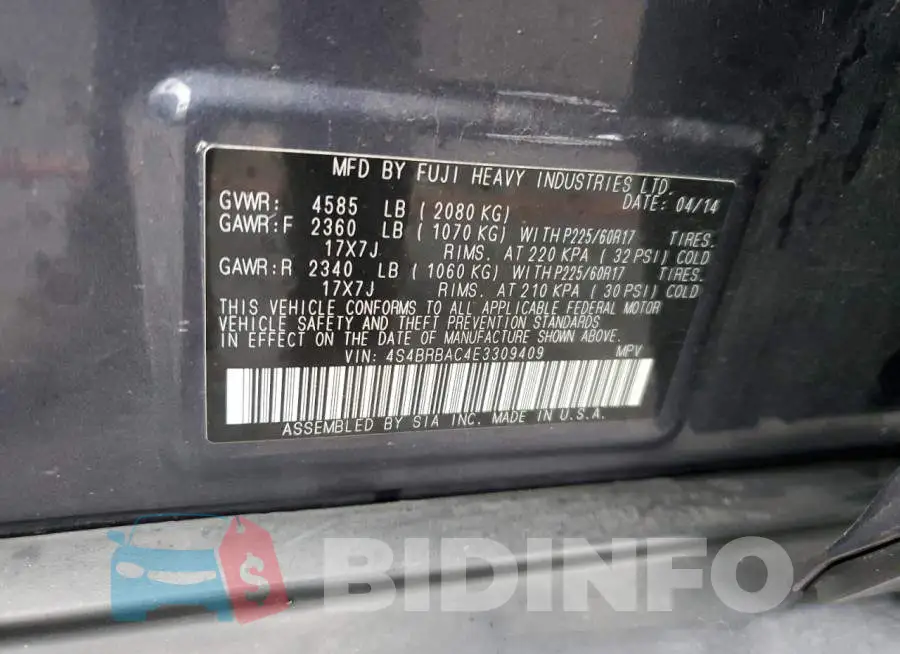 4S4BRBAC4E3309409 Photo# 12