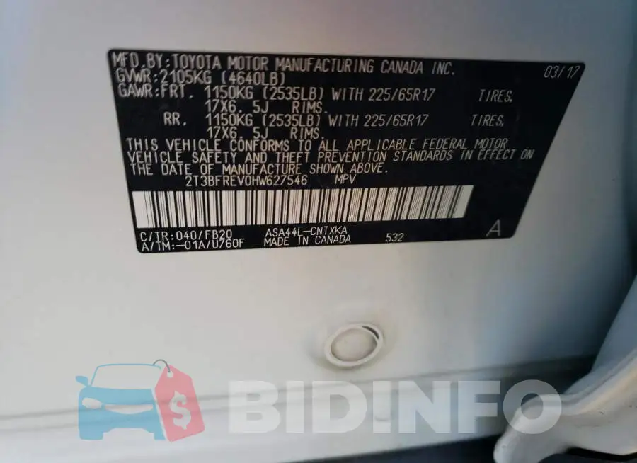 2T3BFREV0HW627546 Photo# 12
