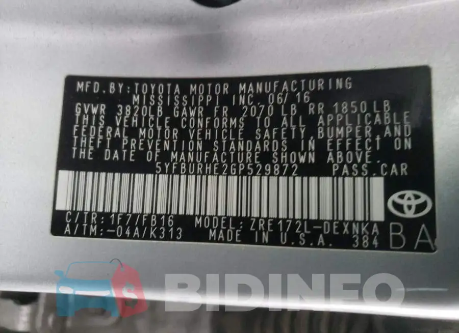 5YFBURHE2GP529872 Photo# 12