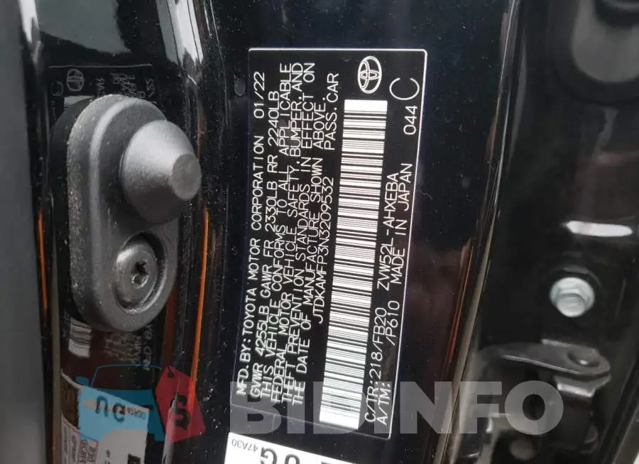 JTDKAMFP3N3209532 Photo# 12