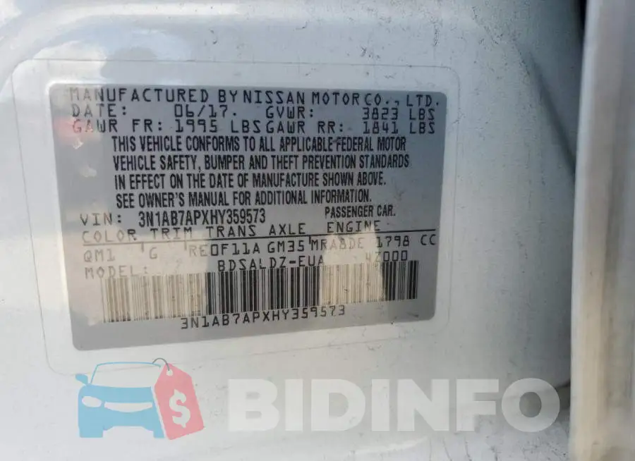3N1AB7APXHY359573 Photo# 12