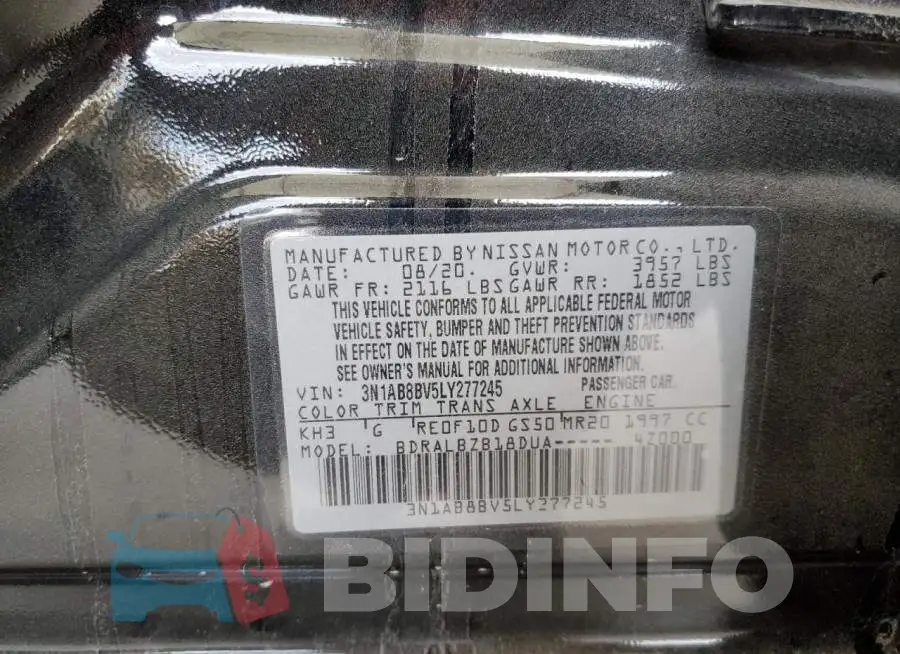 3N1AB8BV5LY277245 Photo# 10