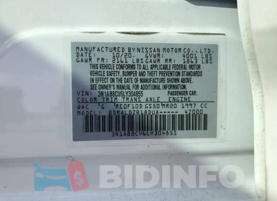 3N1AB8CV6LY304855 Photo# 12