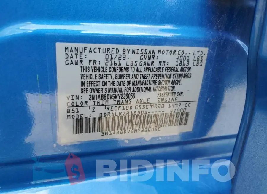 3N1AB8DV5NY236050 Photo# 10