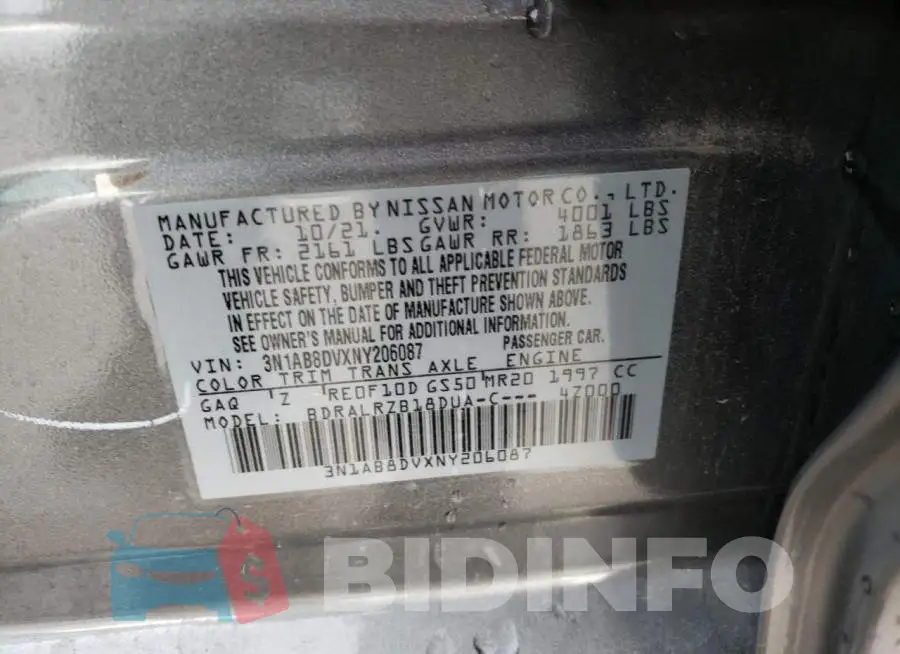 3N1AB8DVXNY206087 Photo# 12