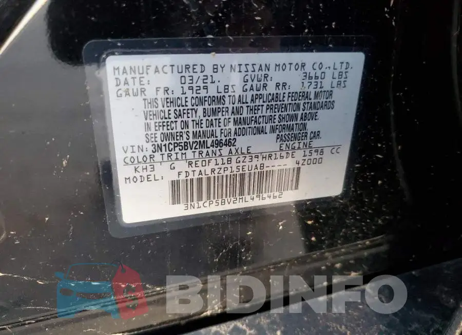 3N1CP5BV2ML496462 Photo# 13