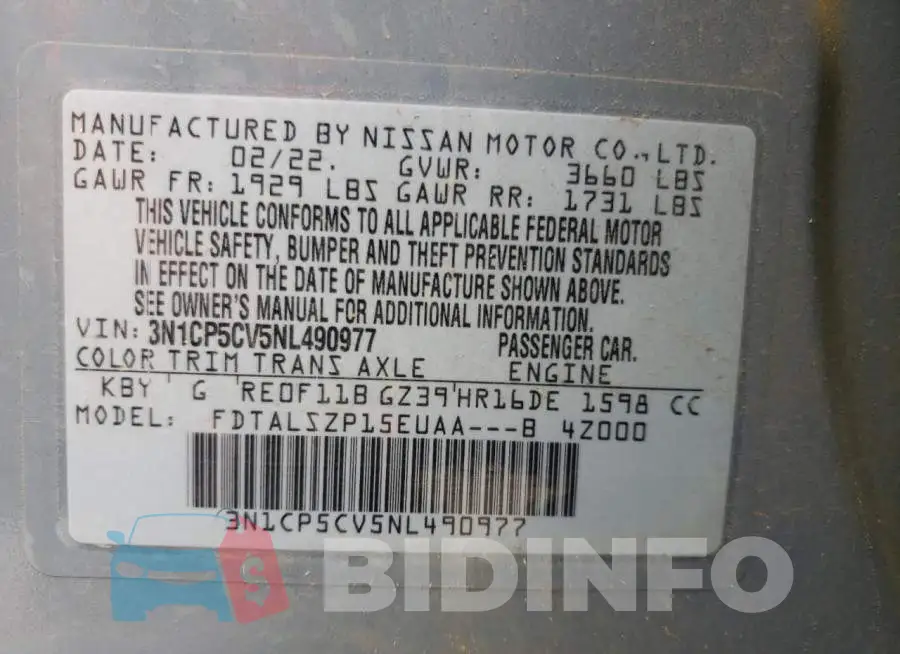 3N1CP5CV5NL490977 Photo# 12