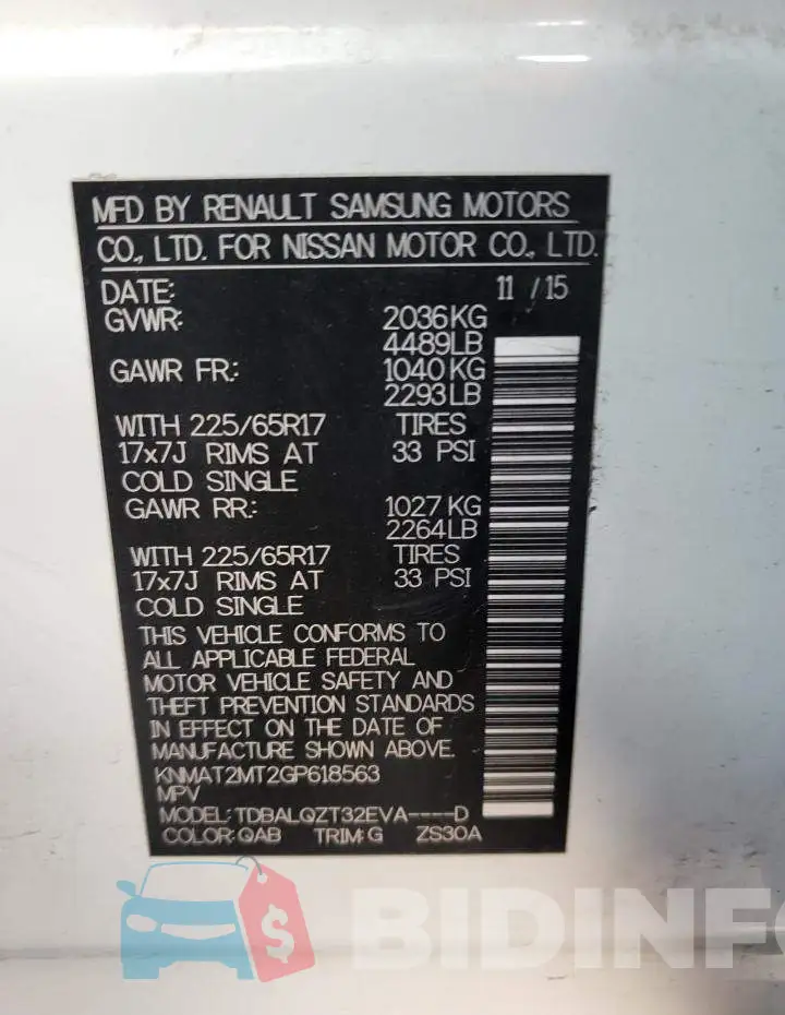 KNMAT2MT2GP618563 Photo# 14
