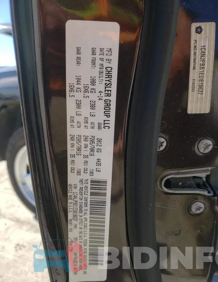1C4NJPBB1ED818637 Photo# 13