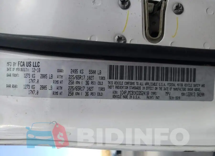 1C4PJMCB1KD352418 Photo# 10