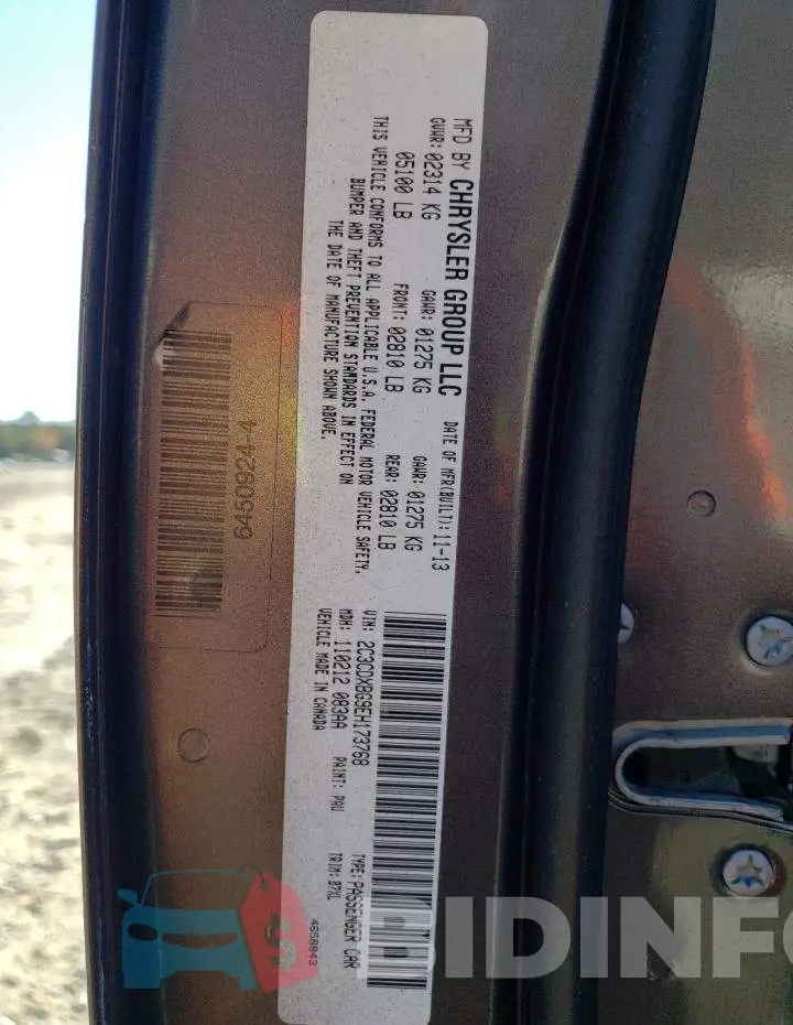 2C3CDXBG9EH173768 Photo# 12