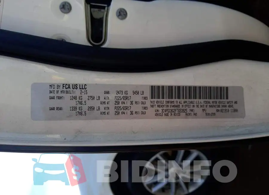 3C4PDCBG2FT653925 Photo# 13