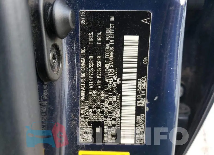 2T2ZB1BA6FC004447 Photo# 12