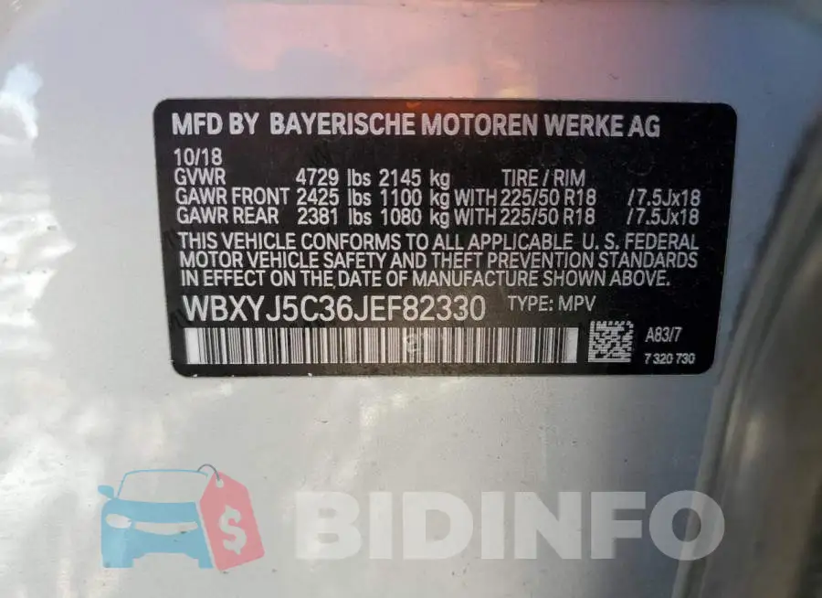 WBXYJ5C36JEF82330 Photo# 13