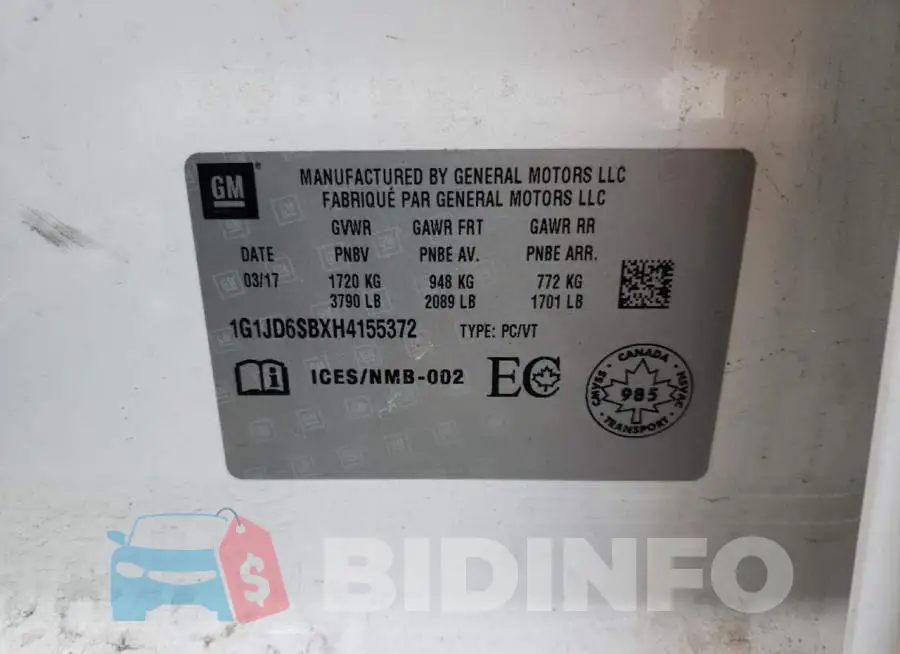 1G1JD6SBXH4155372 Photo# 12