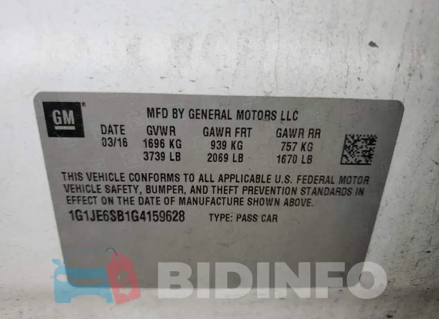 1G1JE6SB1G4159628 Photo# 12