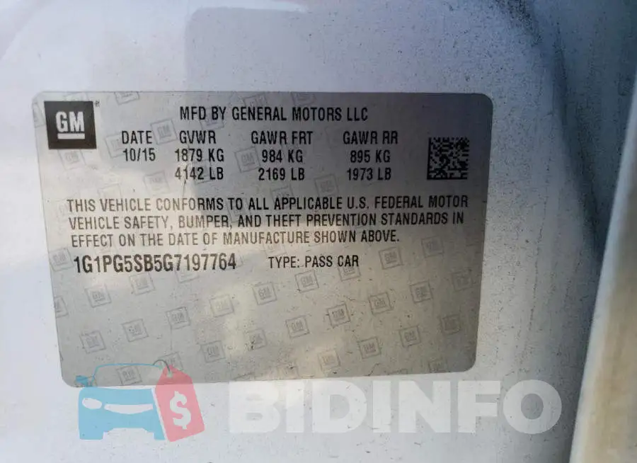1G1PG5SB5G7197764 Photo# 10