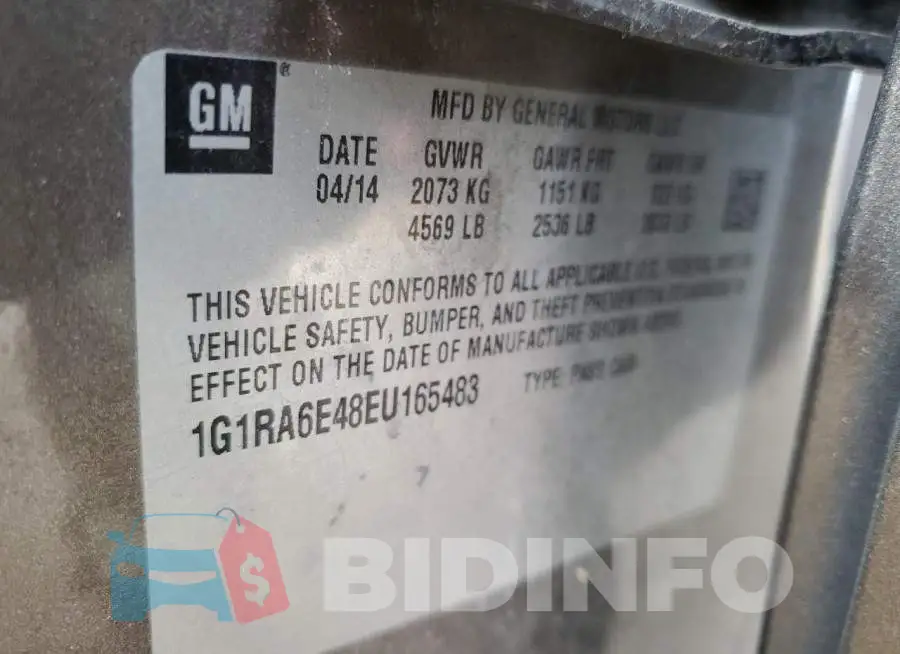 1G1RA6E48EU165483 Photo# 12