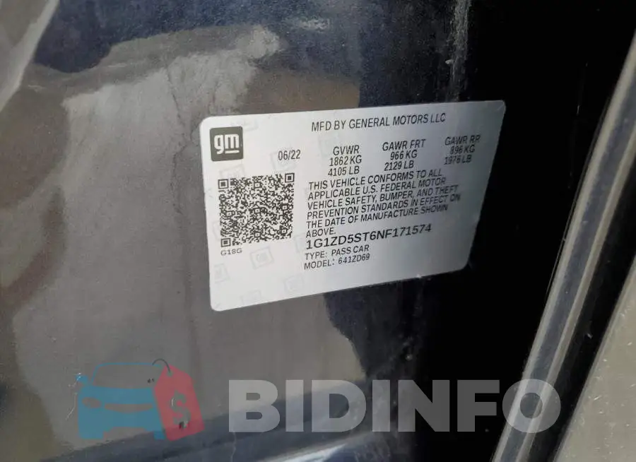 1G1ZD5ST6NF171574 Photo# 13