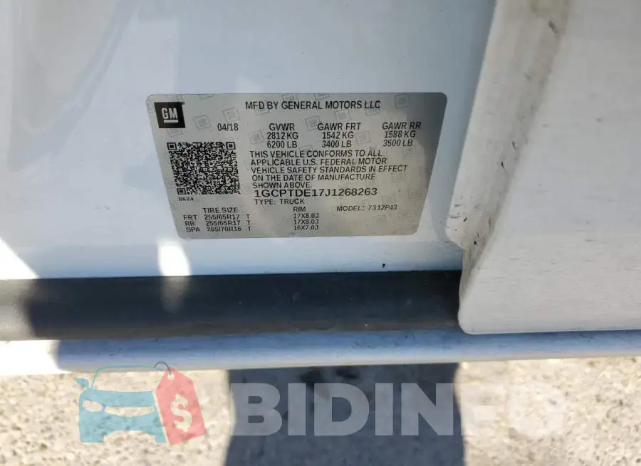 1GCPTDE17J1268263 Photo# 13