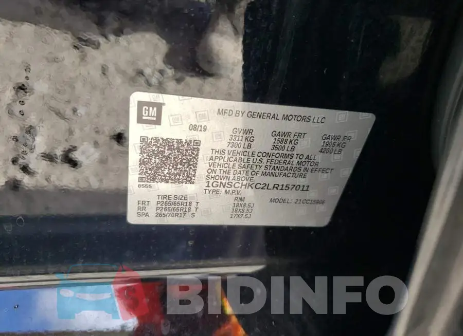 1GNSCHKC2LR157011 Photo# 10