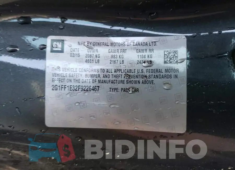 2G1FF1E32F9226467 Photo# 12