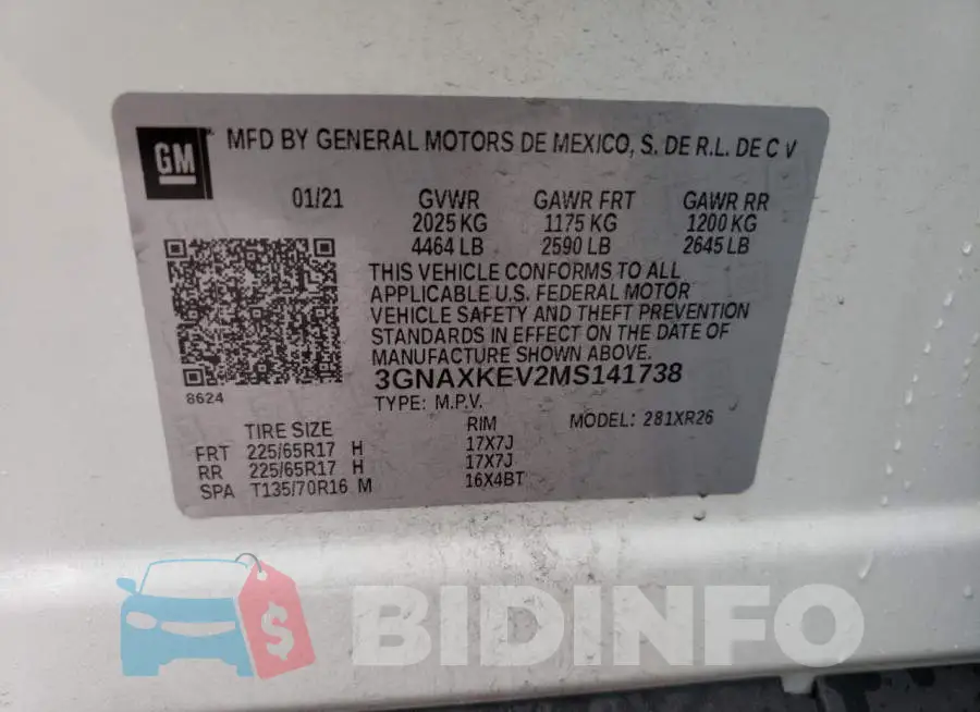 3GNAXKEV2MS141738 Photo# 13