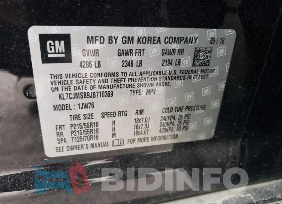 KL7CJMSB9JB710369 Photo# 13