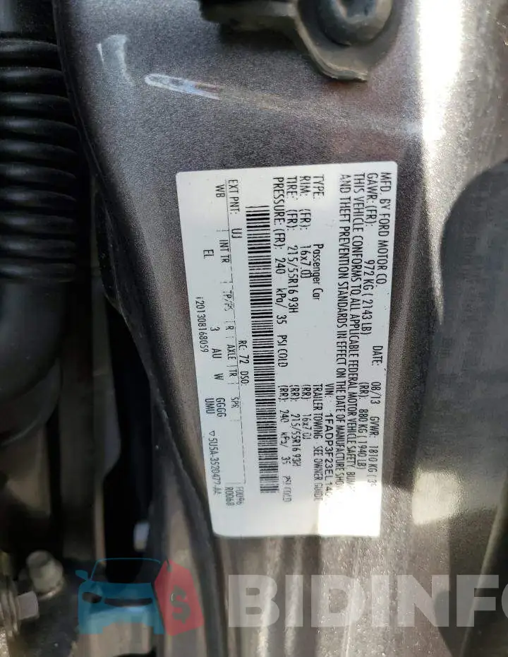1FADP3F23EL140028 Photo# 10