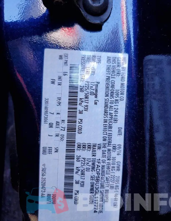 1FADP5BU3GL117774 Photo# 10