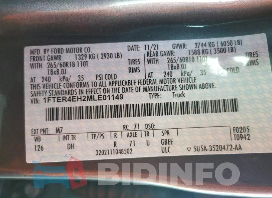 1FTER4EH2MLE01149 Photo# 12