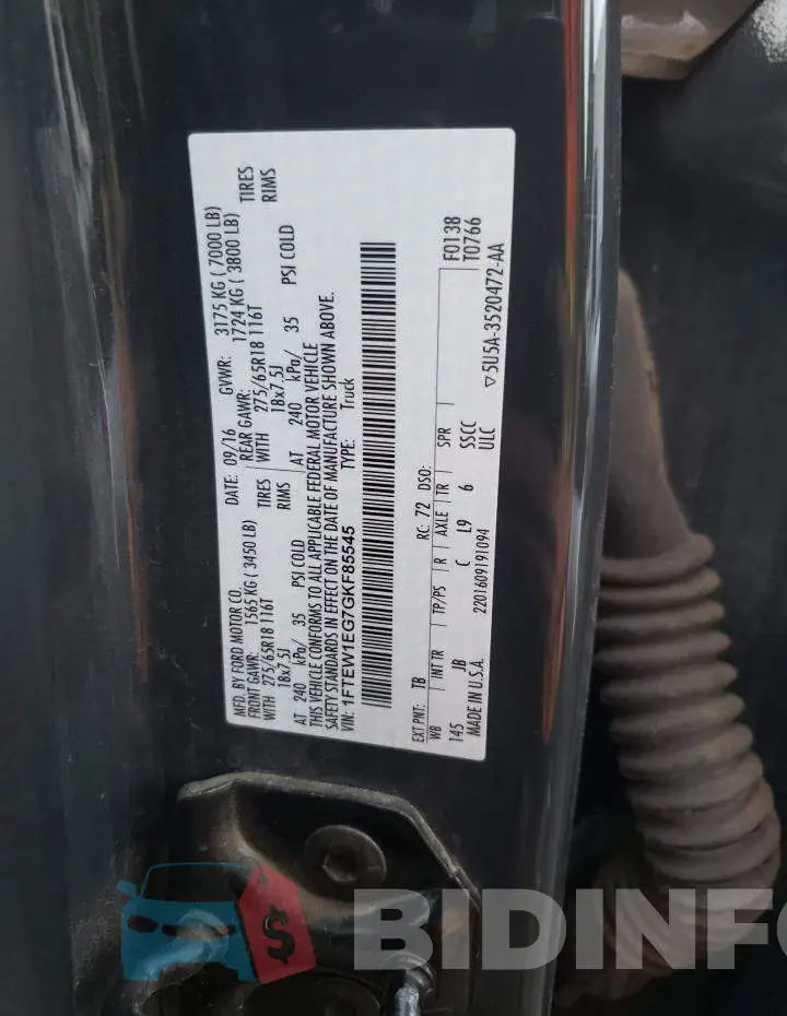 1FTEW1EG7GKF85545 Photo# 12