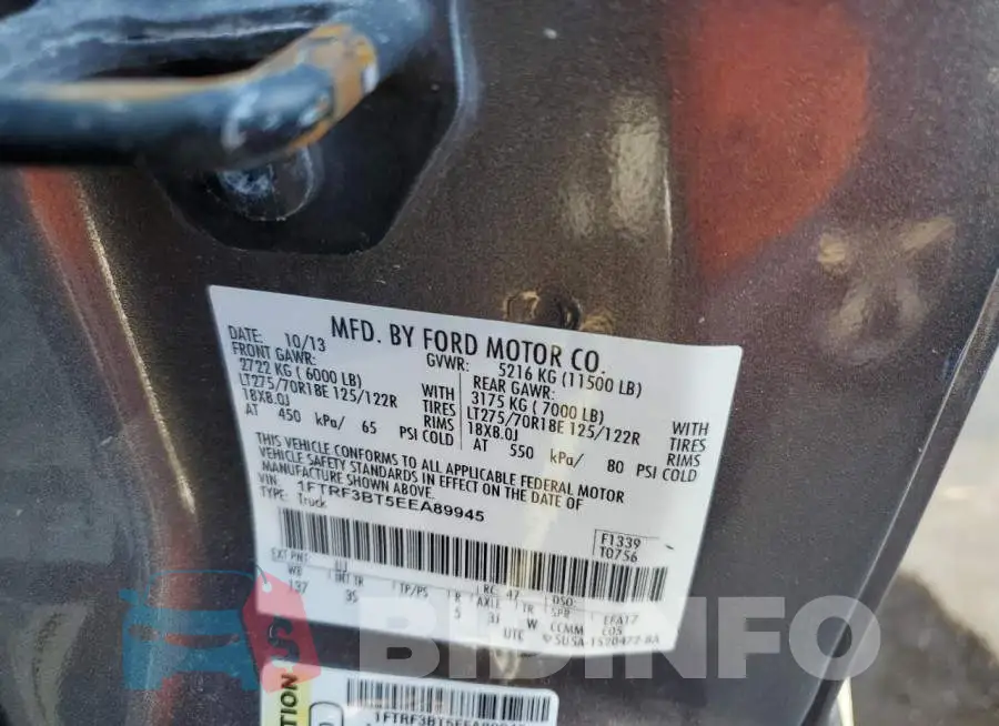 1FTRF3BT5EEA89945 Photo# 10