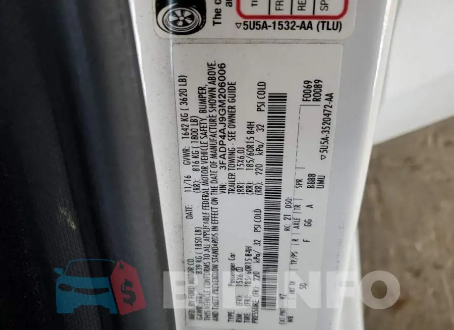 3FADP4AJ9GM206006 Photo# 13
