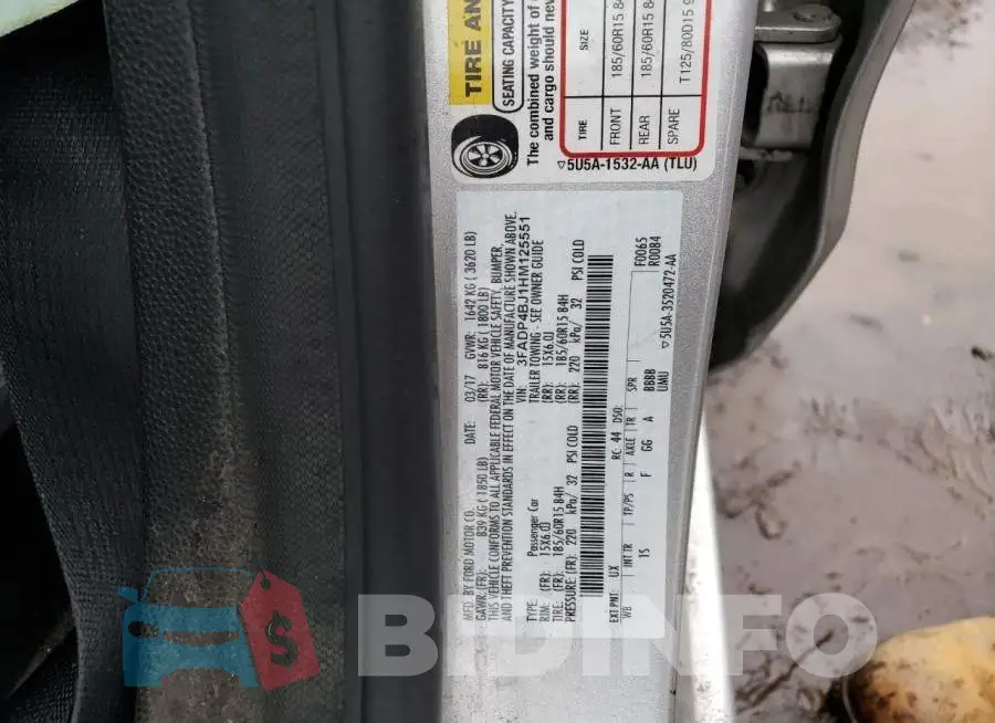 3FADP4BJ1HM125551 Photo# 12
