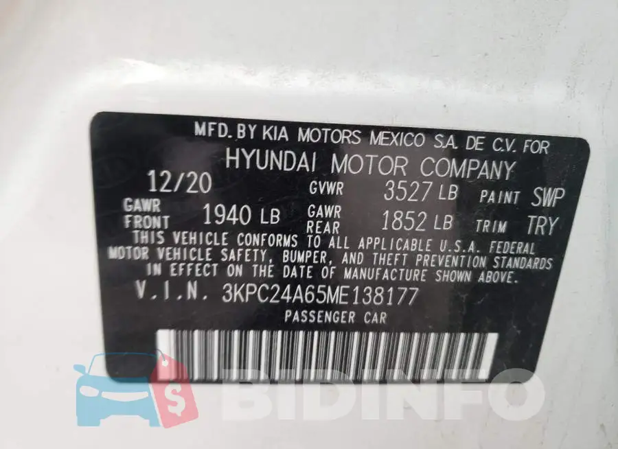 3KPC24A65ME138177 Photo# 10