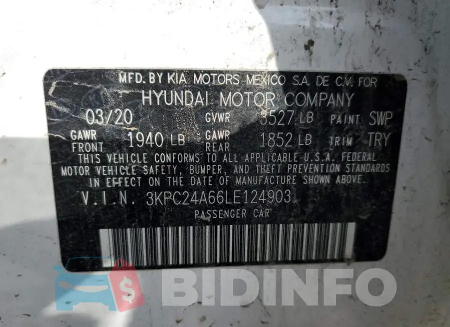 3KPC24A66LE124903 Photo# 13