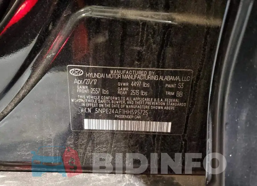 5NPE24AF1HH595725 Photo# 12