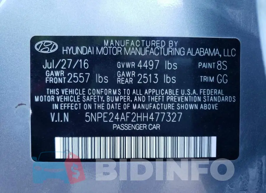 5NPE24AF2HH477327 Photo# 12