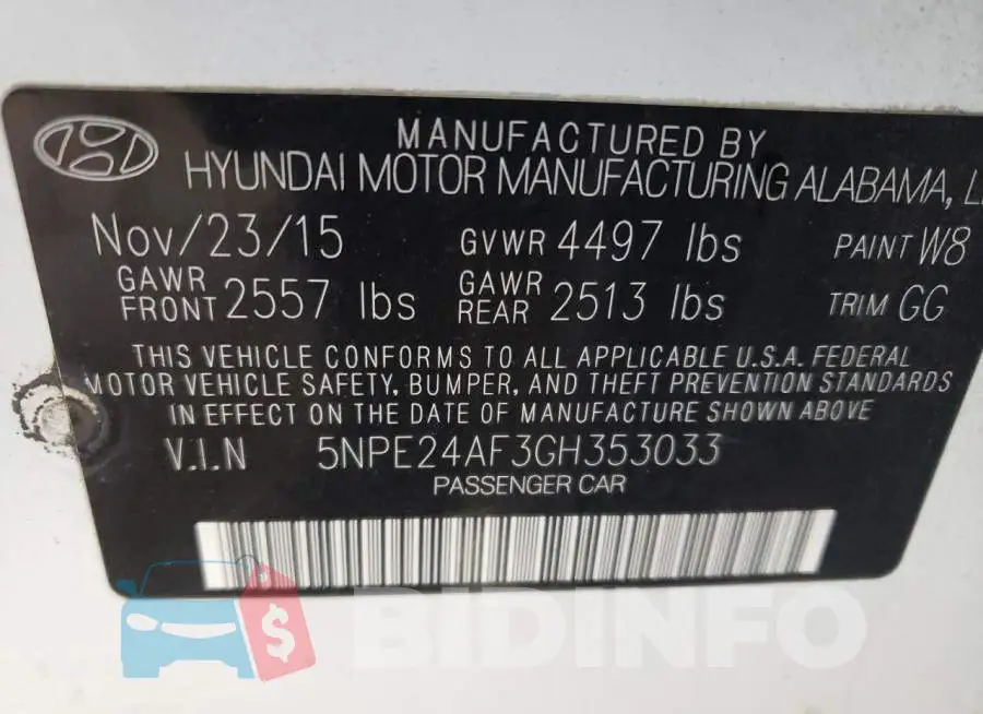 5NPE24AF3GH353033 Photo# 13