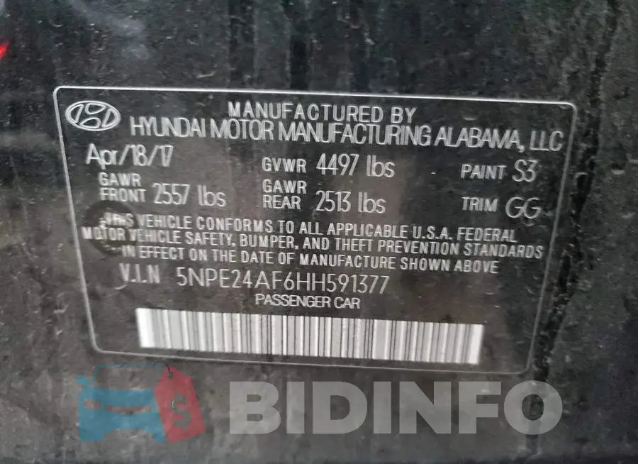 5NPE24AF6HH591377 Photo# 12