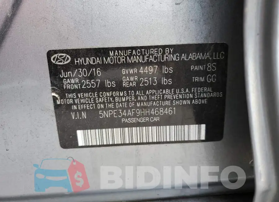 5NPE34AF9HH468461 Photo# 10