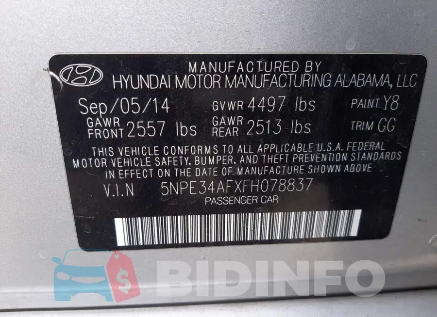 5NPE34AFXFH078837 Photo# 12