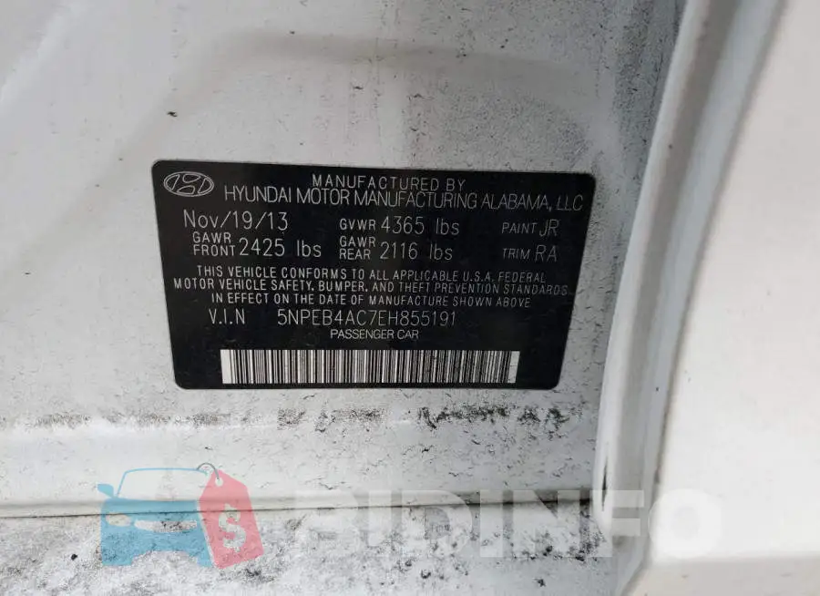 5NPEB4AC7EH855191 Photo# 12