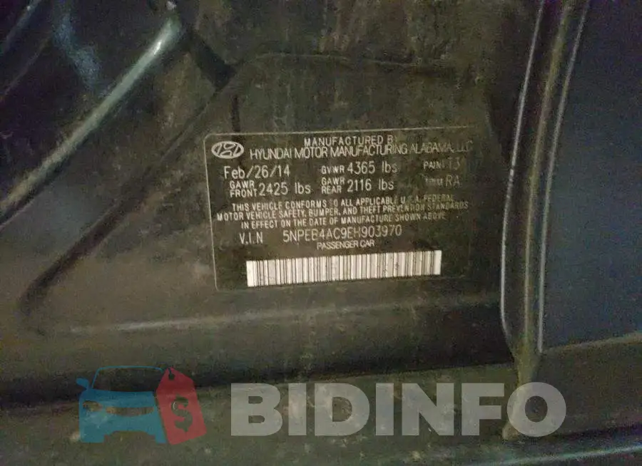 5NPEB4AC9EH903970 Photo# 12