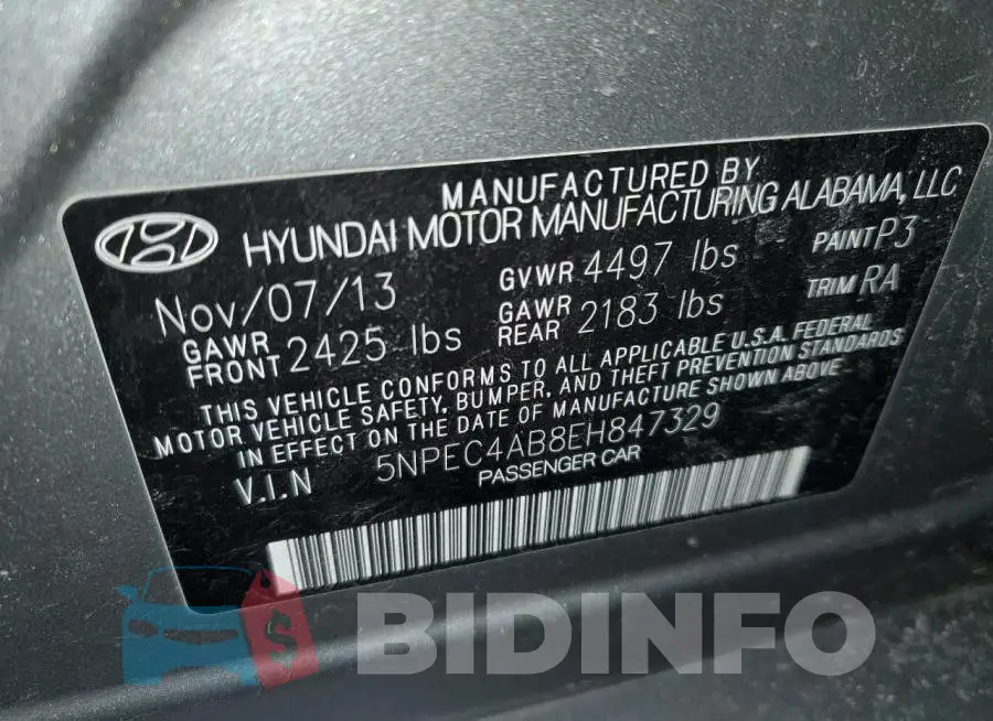 5NPEC4AB8EH847329 Photo# 12
