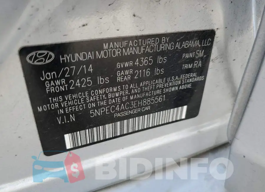 5NPEC4AC3EH885561 Photo# 13