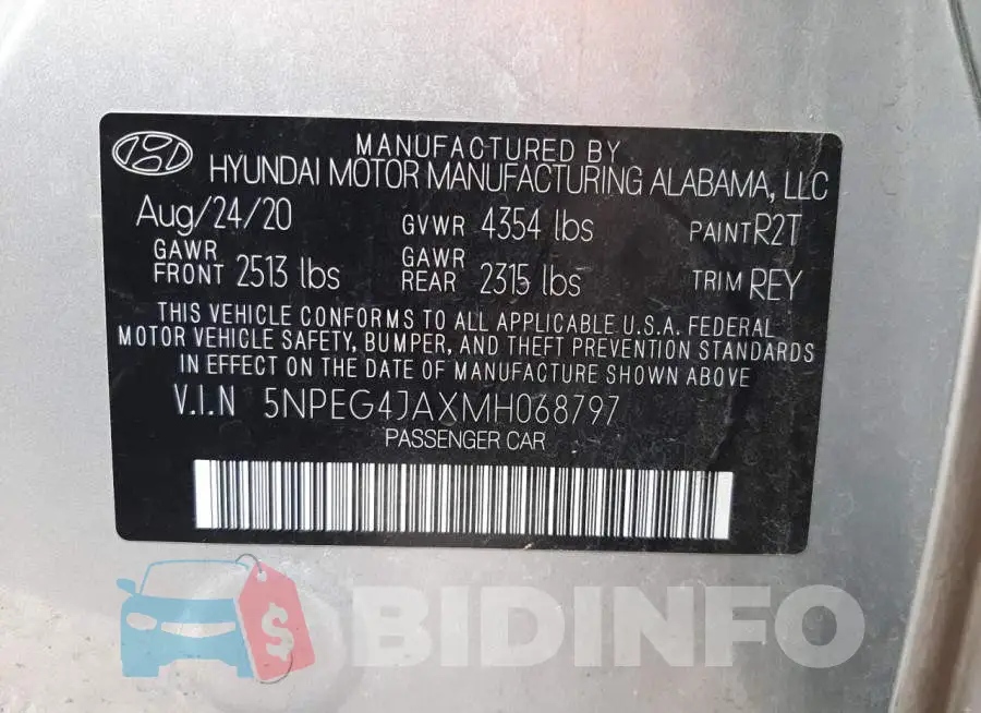 5NPEG4JAXMH068797 Photo# 12
