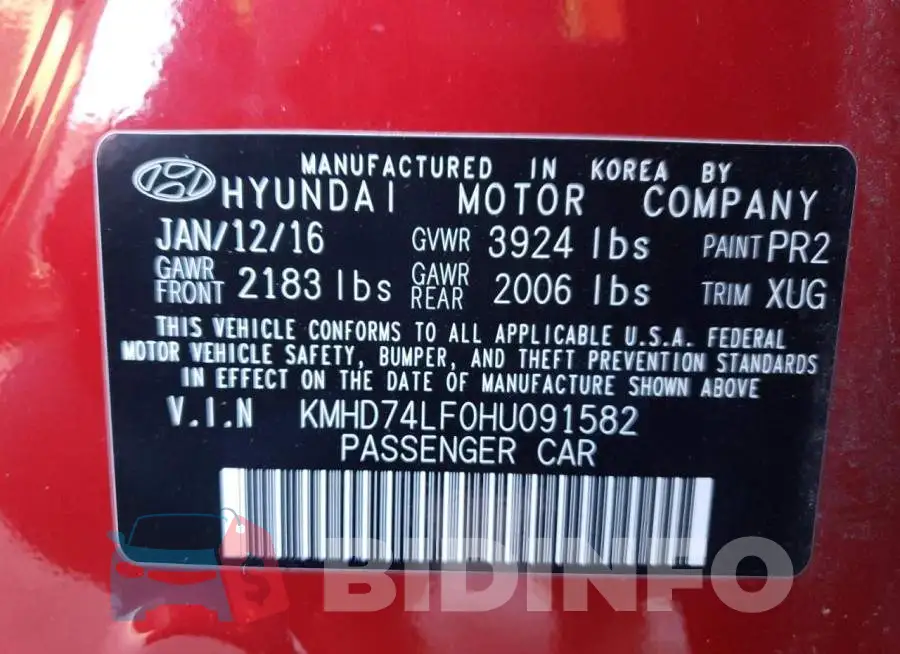 KMHD74LF0HU091582 Photo# 12